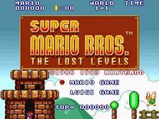 Super Mario Bros. - The Lost Levels title screen
