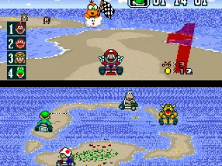 Mario commemorating his 1st position.