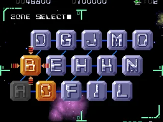 Stage select at the end of a level