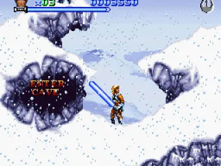 Caves are to be found at the end of some Hoth stages