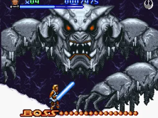 Our first boss, the giant wampa