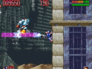 Climbing a wall while fighting off enemies