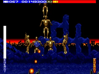 Gold Terminators, as seen in the arcade.