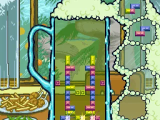 The player has a predetermined number of blocks to solve the Puzzle Mode stages. It's reasoning time!