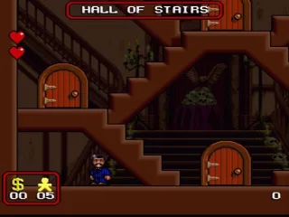 You start in the hall, each door being a level or a number of levels