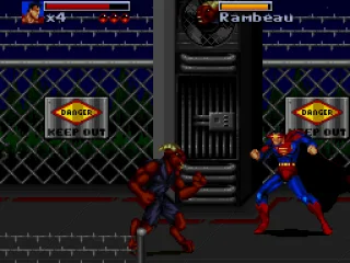 Shooting off his X-Ray eyes.