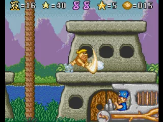 Barney is destroying a barrel