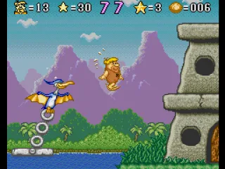 Barney trying to reach the platform