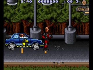 A dummy car is right up Slick's butt