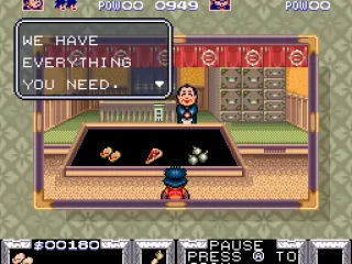 In a store - Here you can buy armor, bombs and pizza