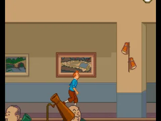 Wandering about in the hotel.