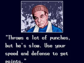 The trainer giving advice before the fight