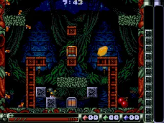 Jumping on the newly made block.