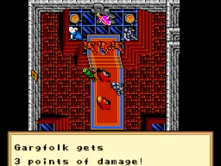 The game begins with you being attacked in Lord British's throne room!