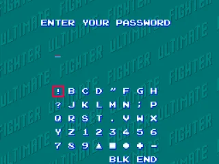 Password screen