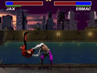 Jax attempts to break Ermac's back