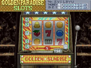 Putting some coins in a Slot Machine.