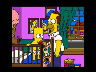 Baby bart is set away in his crib