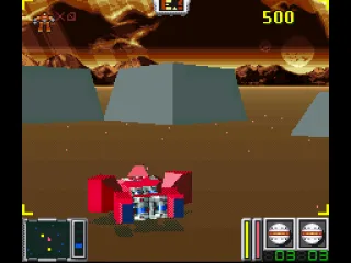 Driving around on a planet.