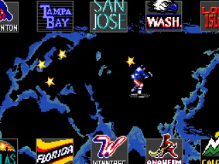 Skate to the team you want involved in the game.