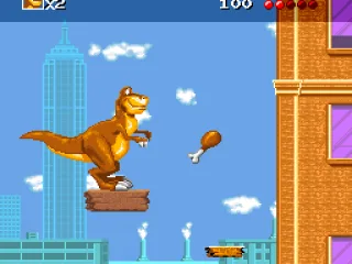 Riding a moving platform.