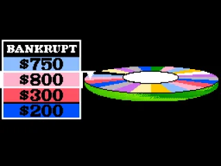 The wheel being spun