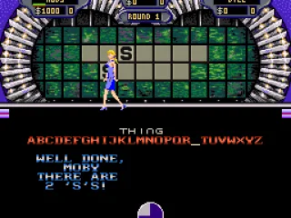 Vanna revealing the letters