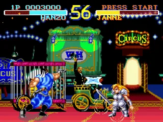 Hanzo throwing a Shuriken at Janne