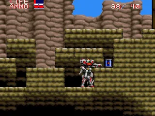 Outside, collecting a powerup