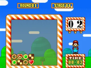 Puzzle Mode:  Line-up the cookies using only the indicated number of moves (displayed in the top right box)