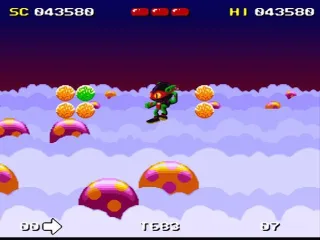 Jumping up to the skies, collecting items